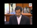 Defence in Saddam trial says one of its witnesses was killed, complains of restrix