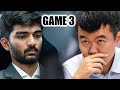 Gukesh vs Ding || GAME 3 || FIDE World Chess Championship Match 2024