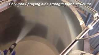 Polyurea Spraying over Geotextile to Seal Crack in a Steel Tank