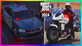 NEW Police Vehicles Leaked, BUFFALO STX, Cop Cars, MOTORCYCLE, GTA 5 DLC 2024 (GTA Online Update)