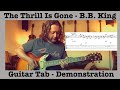 The Thrill Is Gone - B.B.King - Guitar Lesson - Tab - Solo Rhythm & Lead Parts - No Chat - Just Play