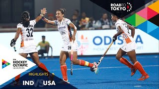 India vs USA | FIH Hockey Olympic Qualifiers | Women's | Match 1