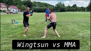 Wing Chun Guy Puts On Valiant Effort Against MMA - Wingtsun vs MMA