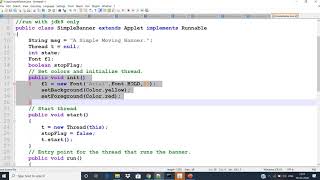 A simple moving banner using Java Applet
