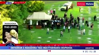 Argentina: entierran a Maradona tras multitudinaria despedida