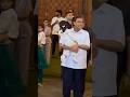 Mukesh Ambani Along With Isha Ambani Twins Aadiya Ambani And Krishna Ambani Welcome Antilia Cha Raja