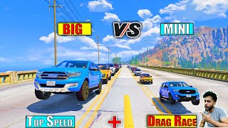 GTA 5 BIG Cars Vs MINI Cars Drag Race GTA 5