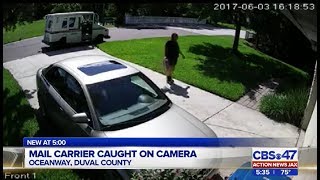 WATCH: Jacksonville neighbors say postal carrier tossed package