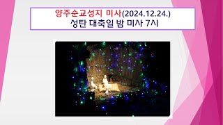 양주순교성지 미사(성탄대축일 밤 미사 7시 2024.12.24.)