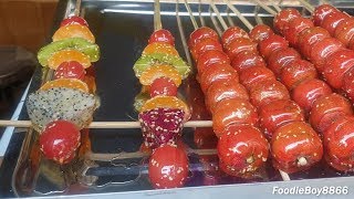 Traditional Chinese Snack老北京冰糖葫芦 冰糖水果沙拉 Chinese  Street Food in Beijing