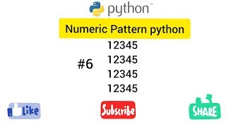 Numeric Pattern python programming series part -6 Easy Learning Genius