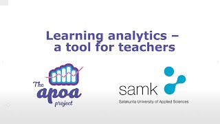 Learning analytics - a tool for teachers