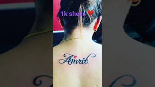 Anshika and Amrita name tattoo art drawing❣️ #shorts #viral #unique #name #amrita #anshika #tranding