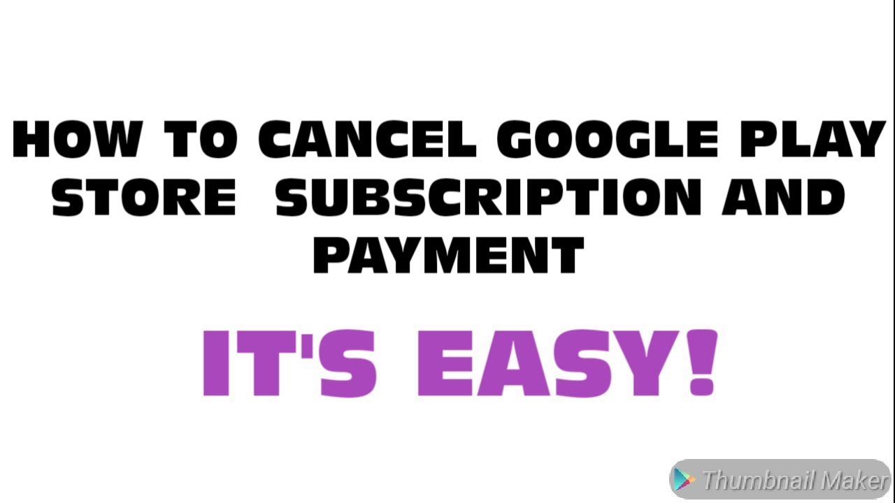 How To Cancel Google Play Subscription (must Watch!!) - YouTube