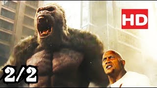 Rock and Gorilla George VS Crocodile and the Wolf ''Rampage'' (2018) (2/2) (7/8)