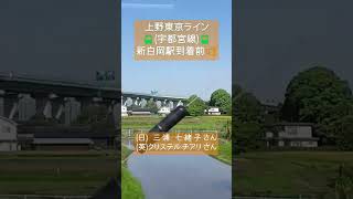 🚃上野東京ライン(宇都宮線)車内放送📢 新白岡駅到着前