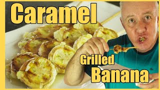 Caramel Thai Grilled Bananas กล้วยปิ้งกระทิสด Thai street food at home