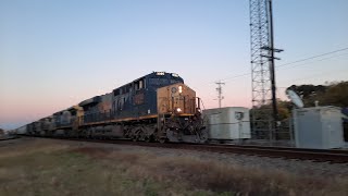 Old GE Power Move  Dash 8's Isolated In YN2 Trails From A Big CSX Q401-19 South Bound - Pembroke, NC