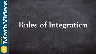 What is the constant rule of integration