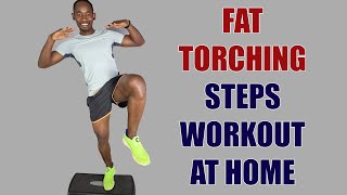 20 Minute FAT TORCHING Steps Workout at Home/ Step Aerobics