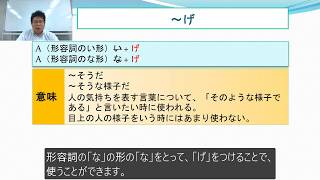 Ｎ２　文法　〜げ​　日本語.COM（https://ni-hongo.com）