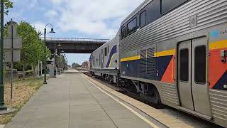 Amtrak CDTX 2124 SC-44 Charger leading Capital Corridor 737 at Berkeley Station