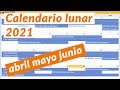 Calendario lunar 2021 || Abril, mayo y junio #Shorts