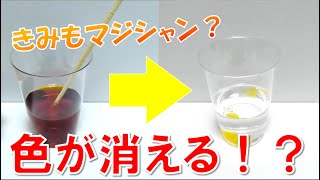 おうちでやってみよう！動画でクイックサイエンス「色水が透明になる！？」