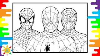 Spider-man Coloring Page | 3 Versions Of Spiderman Coloring | Jim Yosef - Eclipse [NCS Release]