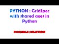 PYTHON : GridSpec with shared axes in Python