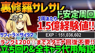 【裏修羅】サレーネ×サレーネでド安定周回！立ち回り＆代用解説【パズドラ】【ランク上げ】