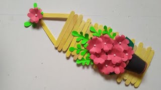 Popsicle Stick Craft Ideas //Easy Wall Hanging Craft //Paper Cup Craft Ideas