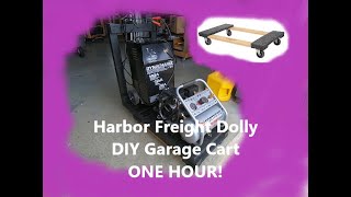 DIY Garage Cart with a HARBOR FREIGHT Furniture Dolly...One hour BUILD