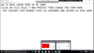 How to make login form in vb 2008 express edition