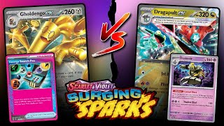 Gholdengo ex vs. Dragapult ex | Surging Sparks Pokemon TCG Gameplay