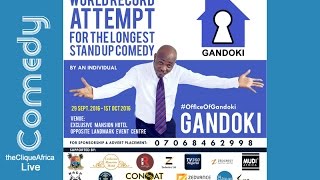 GANDOKI SET TO BREAK THE WORLD RECORD FOR THE LONGEST STAND –UP COMEDY LIVE STREAM