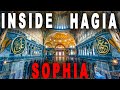 Inside Hagia Sophia Grand Mosque, Istanbul Turkey