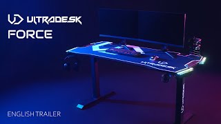 Ultradesk FORCE Gaming Desk with LED RGB PRISMATIC - English Trailer