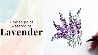 How to paint loose Lavender in watercolor - Day 13