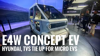 Hyundai, TVS showcase first EV Concept for last mile connectivity | E4W Concept EV | Auto Expo 2025