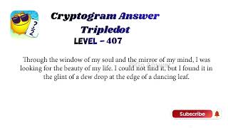 Cryptogram Tripledot Level 401 to 410 Answers | Cryptogram Tripledot Answer | Go Answer
