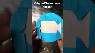 Origami Zoom Logo Flicker | By JeremyShafer #shorts #origami #papercraft #zoom