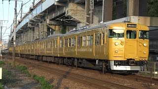 【4K】JR山陽本線　普通列車115系電車　ｵｶA-17編成+ｵｶD-23編成