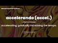 musical term of the week accelerando accel.