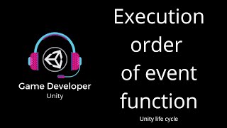 Unity Lifecycle Events : Execution Order of Event Functions || Learn Unity || Game Developer Unity