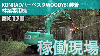 SK170-10（KONRADハーベスタWOODY61装着）［稼働現場］