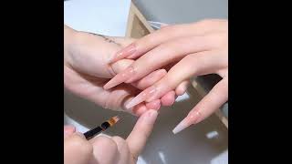 How to milky white gradient manicure!! - habilidades de arte de uñas!! #nailmanicure #gradient