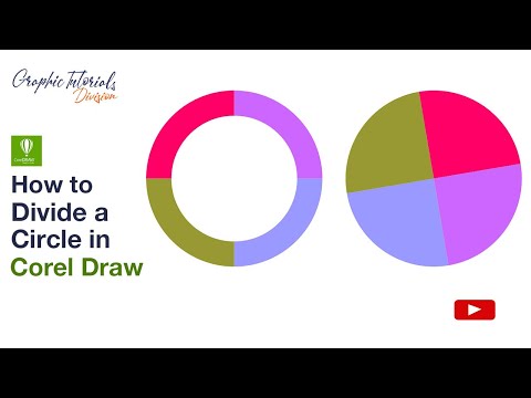 How do you divide a circle into equal parts in Corel Draw?