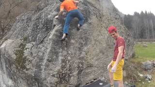 Mello Boulder -sector Zocca superiore -Simon wall -line 1d -climber Andrea Pavan‬