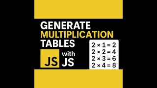 08a JavaScript Nested Loops | Generate Multiplication Tables Dynamically